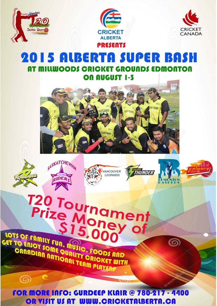 2015 Cricket Alberta Super Bash Event Poster