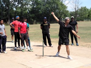 Zubin Baruchca working with fast bowlers