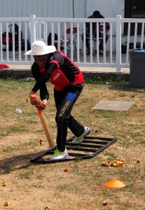 Rahul Vashisht a(Newfoundland) working on batting grid