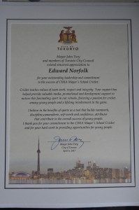 Eddie's certificate